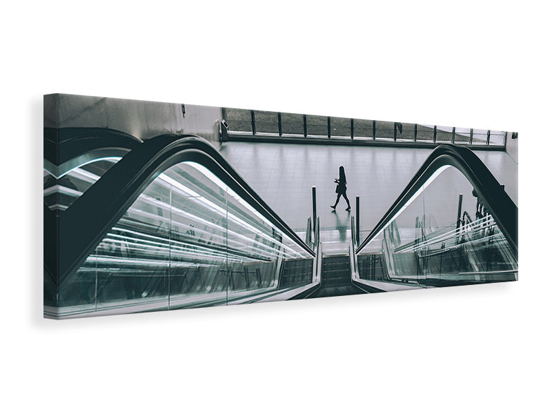 Panoramic Canvas Print At the airport