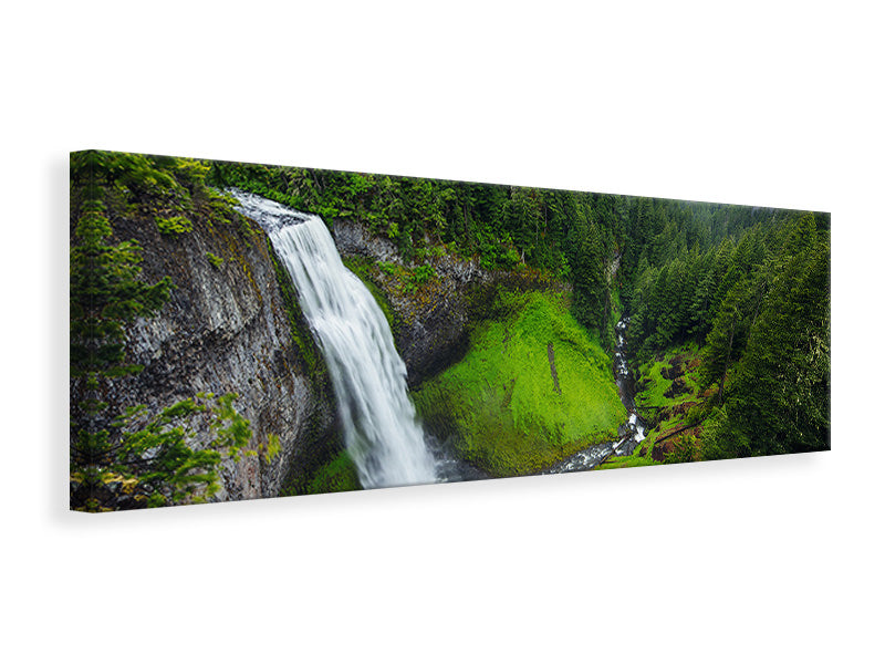 Panoramic Canvas Print View waterfall