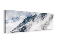 Panoramic Canvas Print Mountain view with clouds
