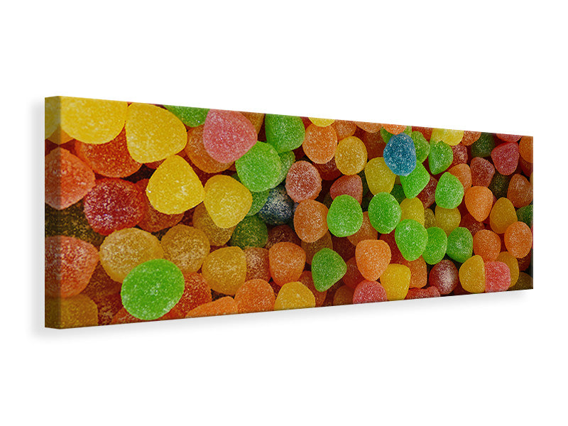 Panoramic Canvas Print Colorful fruit gums