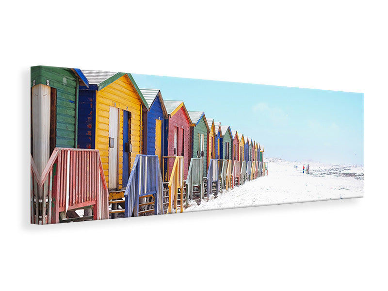 Panoramic Canvas Print Colorful beach houses