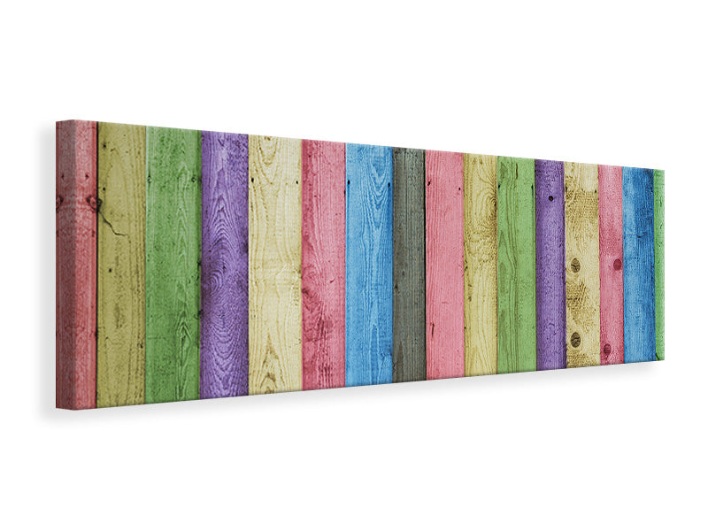 Panoramic Canvas Print Colorful wood