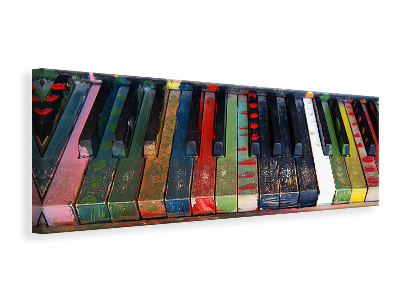 Panoramic Canvas Print Colorful piano