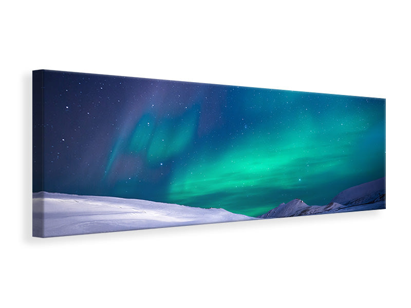 Panoramic Canvas Print The polar light