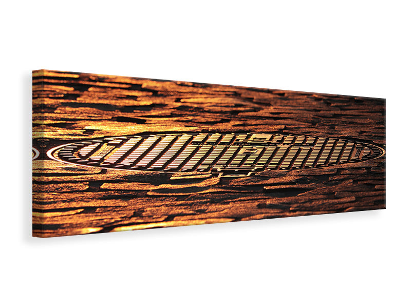 Panoramic Canvas Print The manhole cover