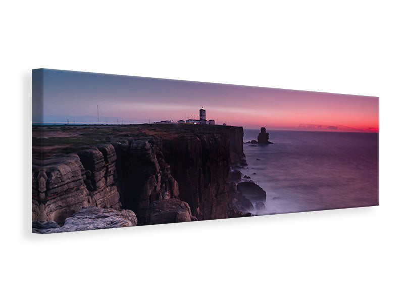 Panoramic Canvas Print The lighthouse at dusk