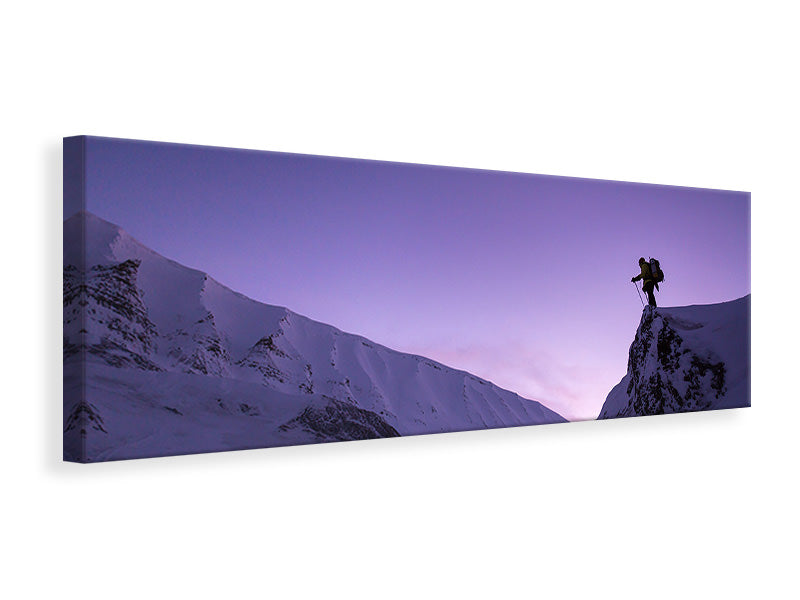Panoramic Canvas Print The snowwalker