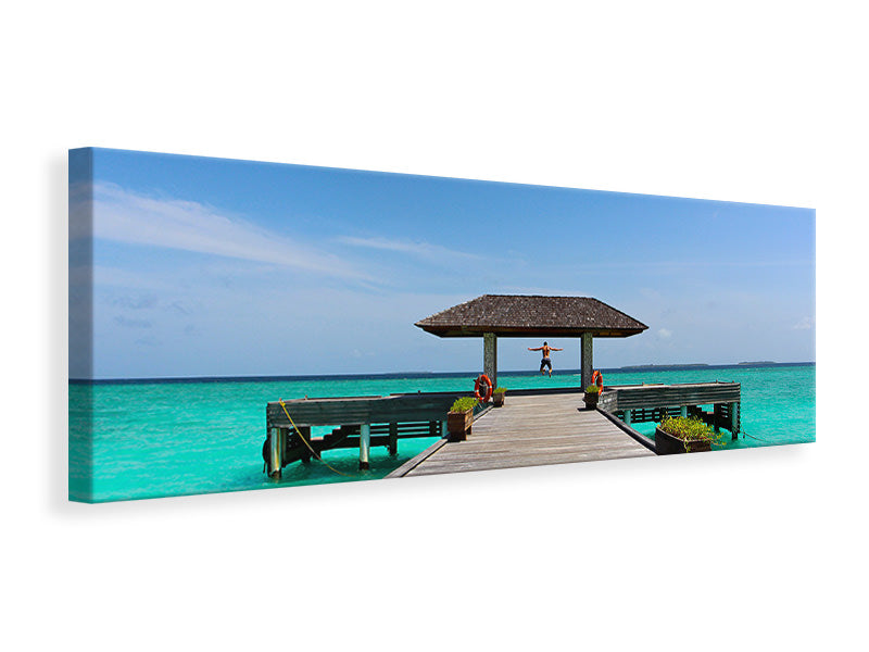 Panoramic Canvas Print The freedom at the sea