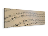 Panoramic Canvas Print The music notes