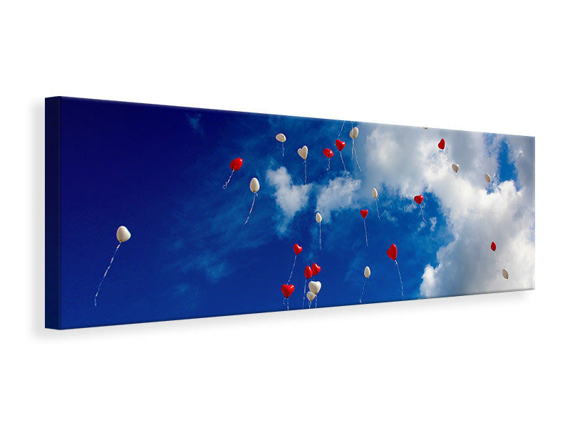 Panoramic Canvas Print A sky full of hearts