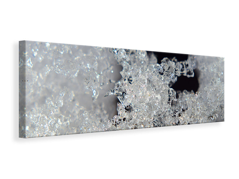 Panoramic Canvas Print Ice crystals XL