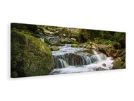 Panoramic Canvas Print Relaxation at the waterfall 2