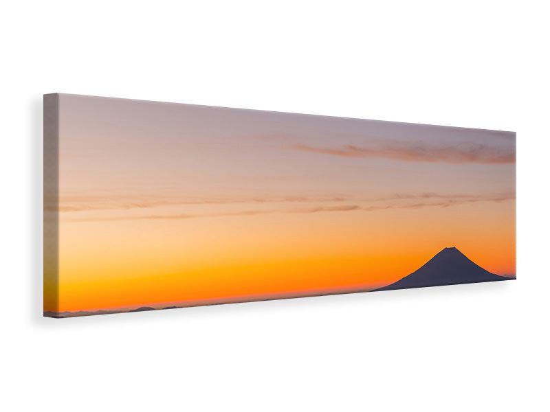 Panoramic Canvas Print Mount Fuji at sunset