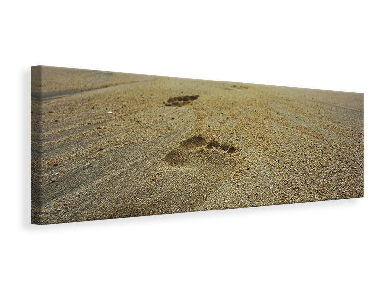 Panoramic Canvas Print Footprints XXL
