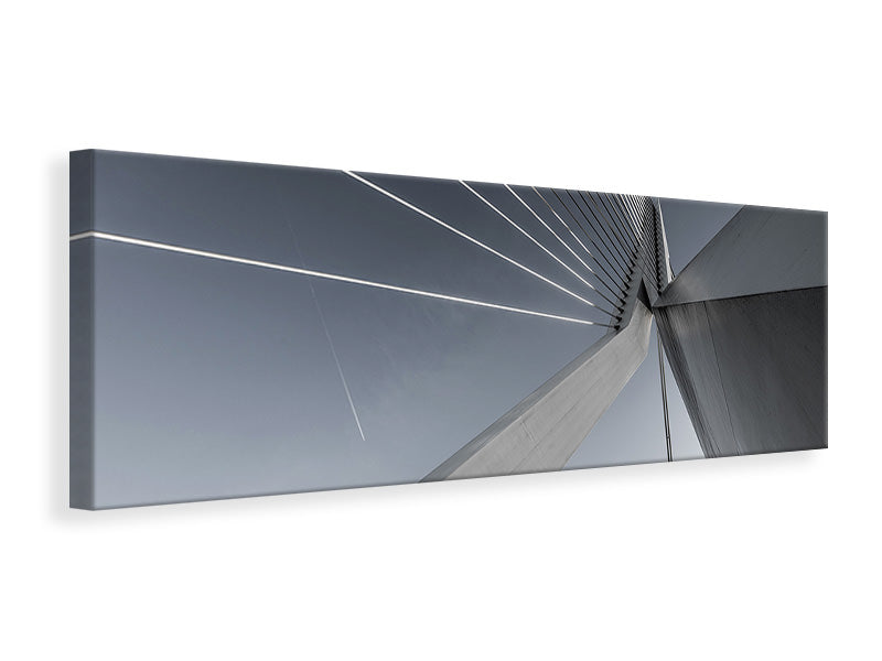 Panoramic Canvas Print Suspension bridge Close up