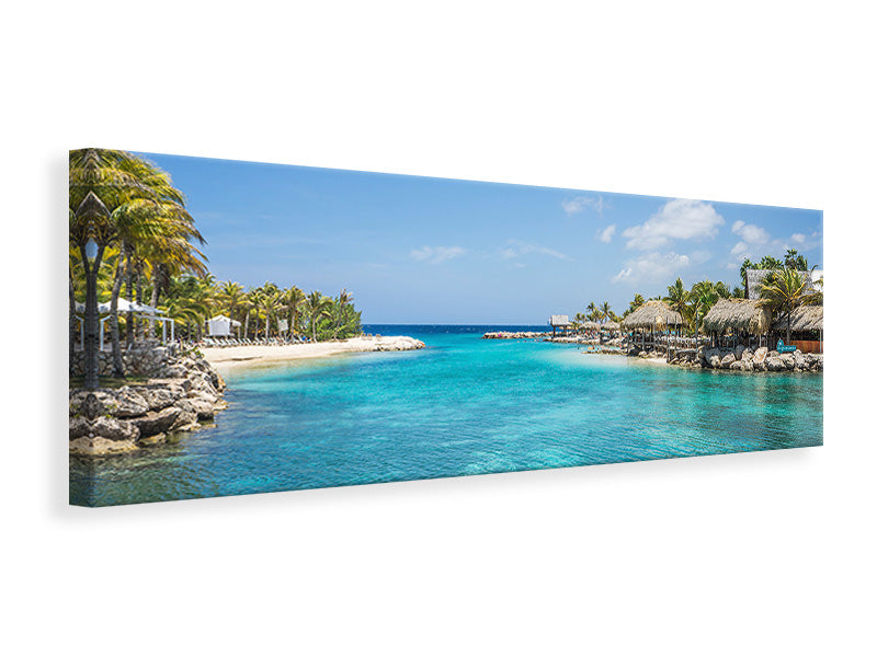 Panoramic Canvas Print Life in a lagoon