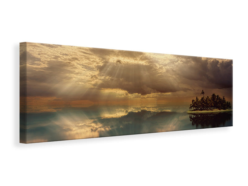 Panoramic Canvas Print Light spectacle on the sea