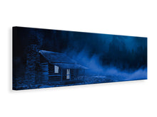 Load image into Gallery viewer, Panoramic Canvas Print At night in the woods
