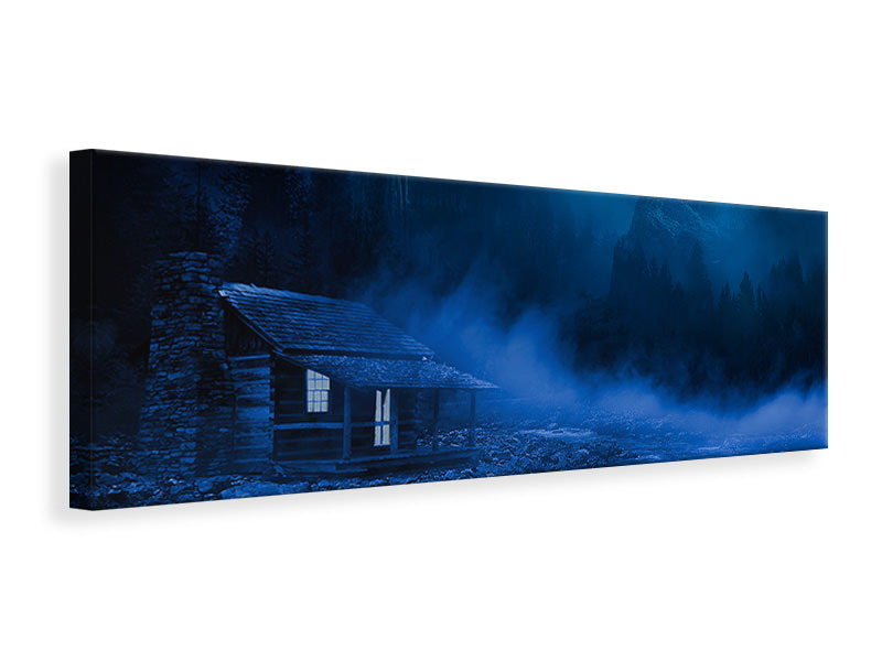 Panoramic Canvas Print At night in the woods