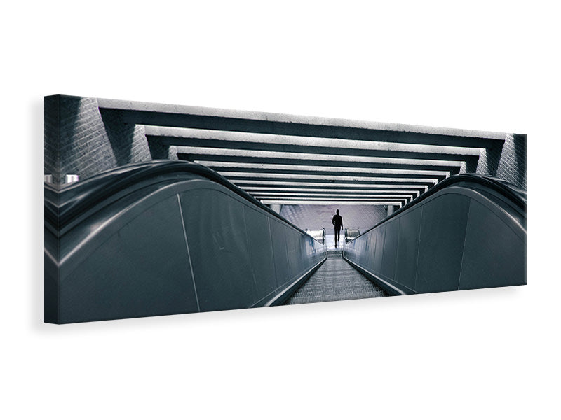 Panoramic Canvas Print Escalator downhill