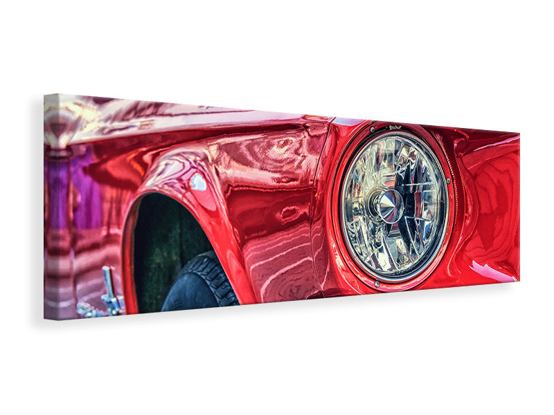 Panoramic Canvas Print Red vintage car