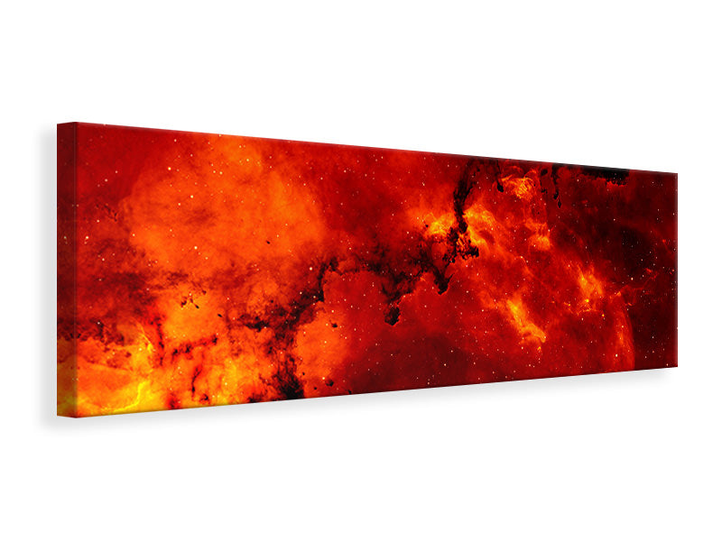 Panoramic Canvas Print Red starry sky