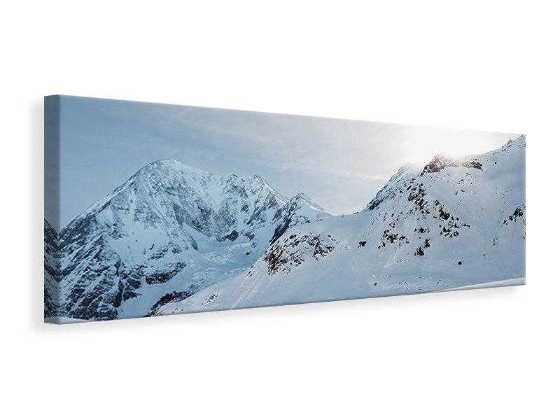 Panoramic Canvas Print Snow in the mountains