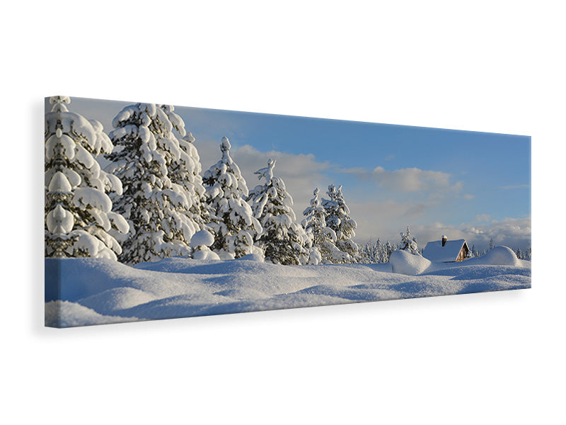 Panoramic Canvas Print Beautiful snow landscape