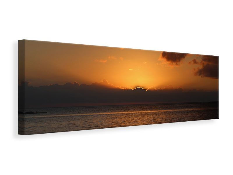 Panoramic Canvas Print Beautiful sunrise on the beach