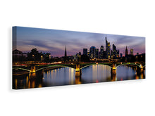 Load image into Gallery viewer, Panoramic Canvas Print Skyline in a romantic mood
