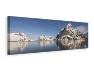 Panoramic Canvas Print Reflections at the mountains