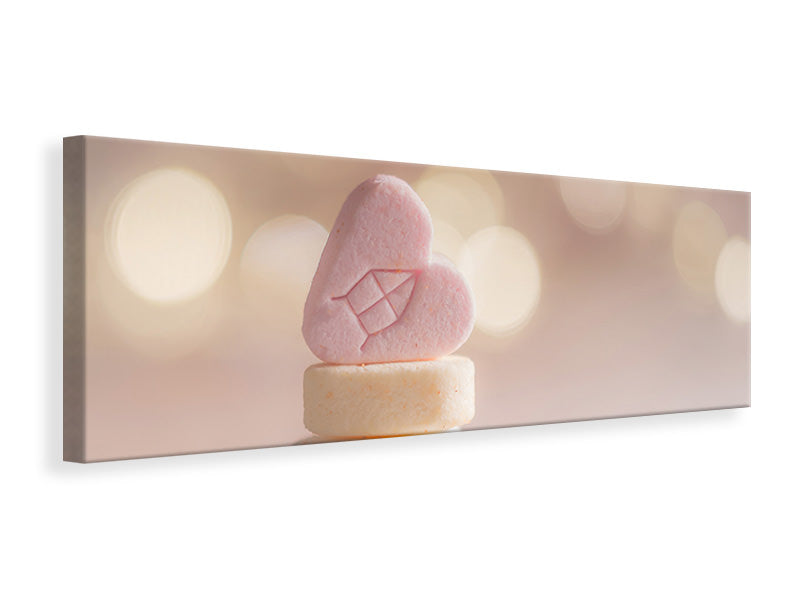 Panoramic Canvas Print Sweet hearts XL