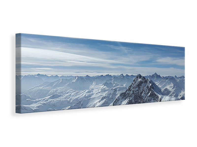Panoramic Canvas Print Over the peaks