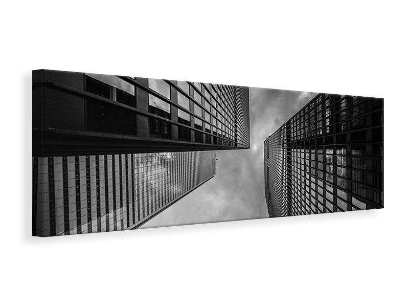 Panoramic Canvas Print Many skyscrapers
