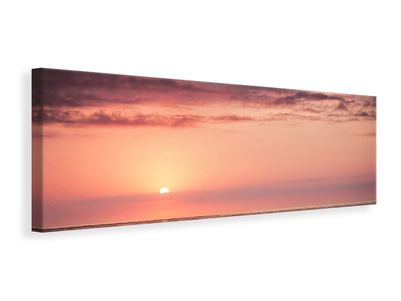 Panoramic Canvas Print Wonderful sunset on the horizon