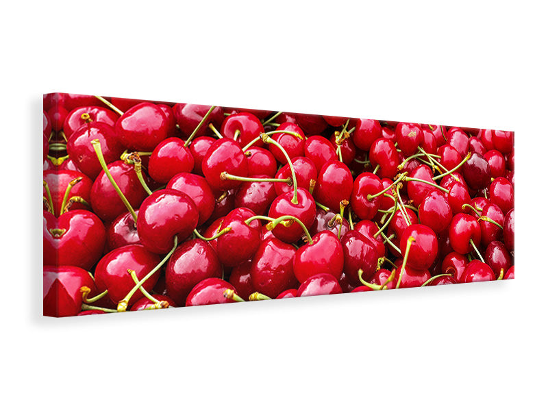 Panoramic Canvas Print XL cherries