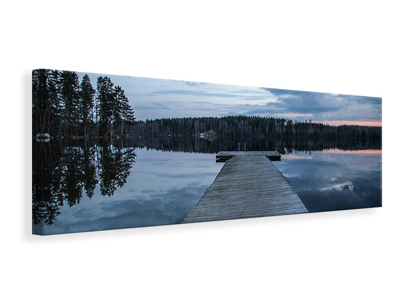 Panoramic Canvas Print To the other shore